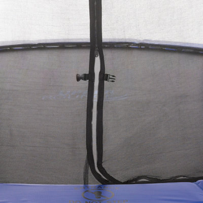 Upper Bounce 7.5Ft 229cm Large Trampoline and Enclosure Set - Garden & Outdoor Trampoline with Safety Net, Mat, Pad - Blue
