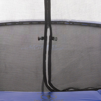 Upper Bounce 7.5Ft 229cm Large Trampoline and Enclosure Set - Garden & Outdoor Trampoline with Safety Net, Mat, Pad - Blue
