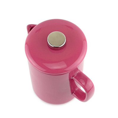 Upper Street 6 Cup Pink Ceramic French Press Cafetière