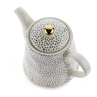 Upper Street Carnaby Ceramic Teapot with Stainless Steel Infuser 1L