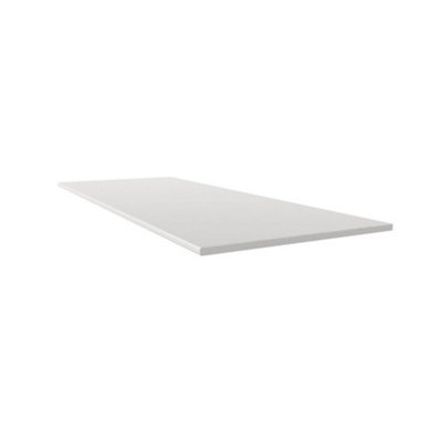 Upvc Flat Plastic Soffit Board White,(L) 1m (W) 100mm