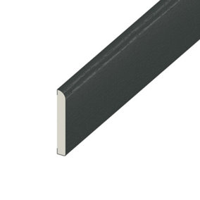 UPVC Plastic Trim - Anthracite Grey Architrave Skirting Board Window Finishing Trim (W) 65mm (L) 1 Metre