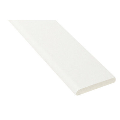 Upvc plastic trim white 40mm x 6mm  5mtr long