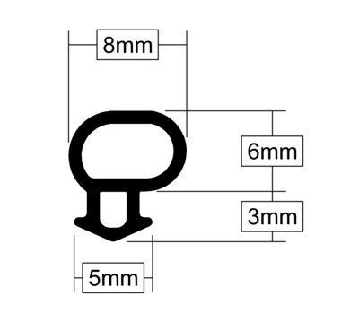 UPVC Replacement seal - WHITE - 12M
