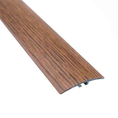 Upvc self-adhesive wood effect door edging floor trim threshold pvc self-adhesive 1000mm x 40mm e64 castle oak Price Comparisons | Compare The Build