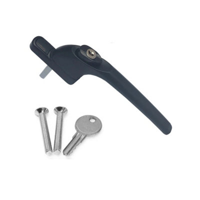 UPVC Universal Window Handle With Inline Espag Lock – White, UK Double Glazing