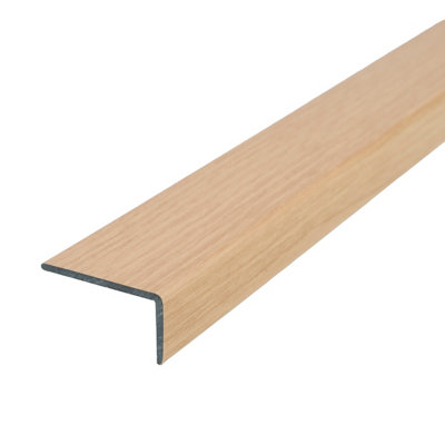 Upvc wood effect stair edge nosing trim pvc self-adhesive 1000mm x 35mm x 20mm e33 beech