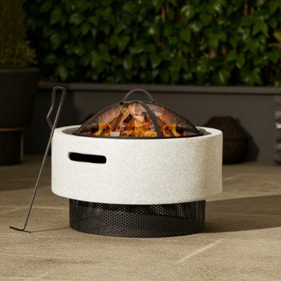 Urban 2-in-1 Concrete-Effect Fire Pit And BBQ Garden