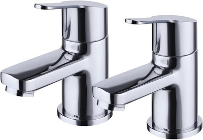 Urban Designer Basin Tap Pair Chrome - Elevated High-Rise Form