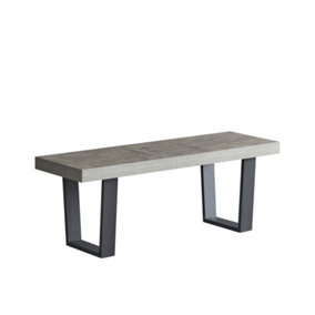 Urban Elegance MDF Dining Bench with Concrete Finish