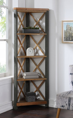 Urban Elegance - Reclaimed Large Corner Bookcase