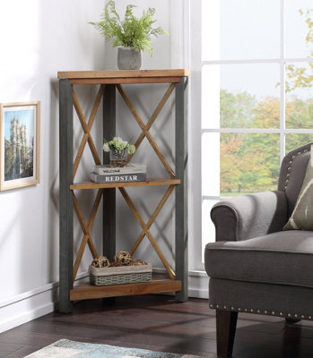 Urban Elegance - Reclaimed Small Corner Bookcase