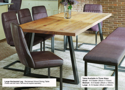 Urban Elegance - Reclaimed Table LARGE 6-10 seater