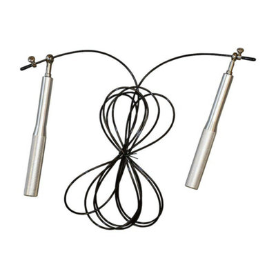 Urban Fitness Cable Skipping Rope Silver/Black (One Size)