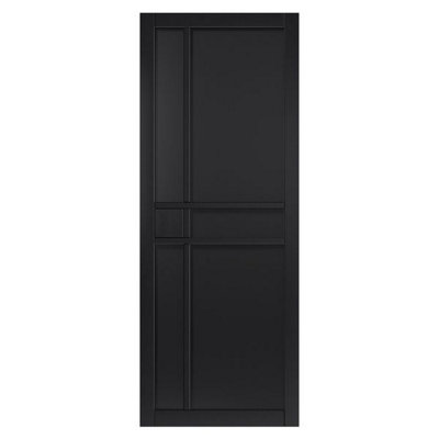 Urban Industrial City Black Internal Door