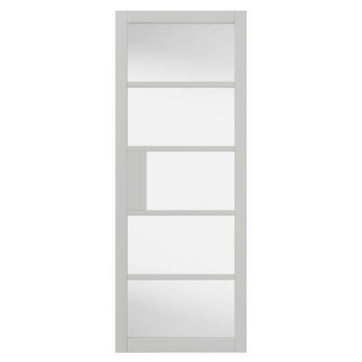 Urban Industrial Metro White Clear Glass Internal Door