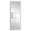 Urban Industrial Plaza White Clear Glass Internal Door