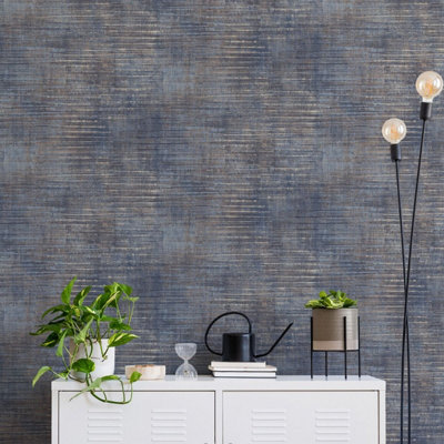 Urban Stripe Wallpaper Blue Grandeco A61102