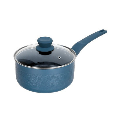 URBN-CHEF 16cm Width Diamond Ceramic Teal Blue Induction Milk Pan