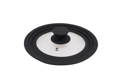 URBN-CHEF Black Ceramic Induction Multi Size Pan Lid Diameter Fits 16/18/20/24/28cm