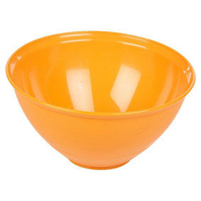 URBN-CHEF Height 11cm Durable Plastic Kitchen Orange Mixing Salad Bowls Microwave & Dishwasher Safe