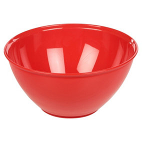 URBN-CHEF Height 11cm Durable Plastic Kitchen Red Mixing Salad Bowls Microwave & Dishwasher Safe