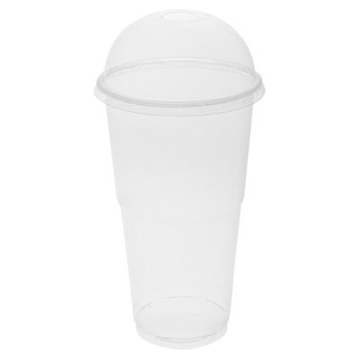 URBN-CHEF Height 12cm 500ml Set of 120 Clear BioWare Plastic Smoothie ...