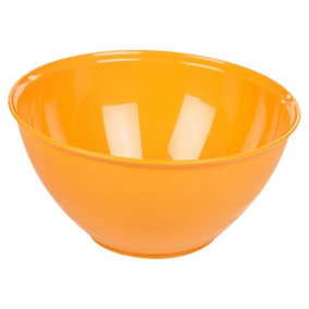 URBN-CHEF Height 12cm Durable Plastic Kitchen Orange Mixing Salad Bowls Microwave & Dishwasher Safe
