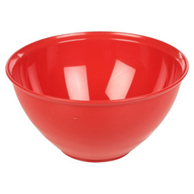URBN-CHEF Height 12cm Durable Plastic Kitchen Red Mixing Salad Bowls Microwave & Dishwasher Safe