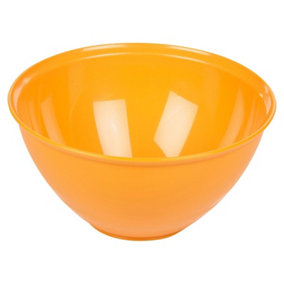 URBN-CHEF Height 13cm Durable Plastic Kitchen Orange Mixing Salad Bowls Microwave & Dishwasher Safe