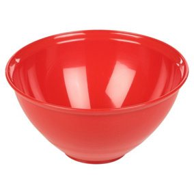 URBN-CHEF Height 13cm Durable Plastic Kitchen Red Mixing Salad Bowls Microwave & Dishwasher Safe
