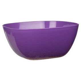 URBN-CHEF Height 13cm Purple Large Durable Plastic Salad Serving Bowl Microwave Dishwasher Food Safe