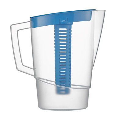 URBN-CHEF Height 25cm 2.2L Blue Plastic Slim Fridge Water Juice Jug Dispenser Large Handle & Infusion Core