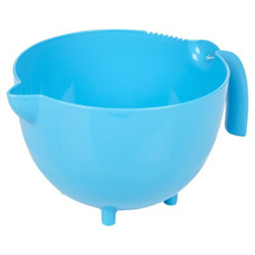 URBN-CHEF Height 30cm 2.5L Large Blue Plastic Mixing Measuring & Dispensing Jug Pitcher with Pouring Spout Kitchen