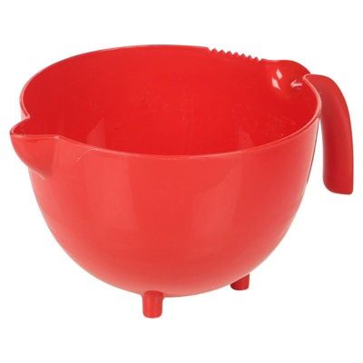 URBN-CHEF Height 30cm 2.5L Large Red Plastic Mixing Measuring ...