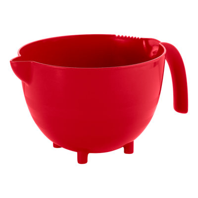 URBN-CHEF Height 30cm 2.5L Large Red Plastic Mixing Measuring & Dispensing Jug Pitcher with Pouring Spout Kitchen