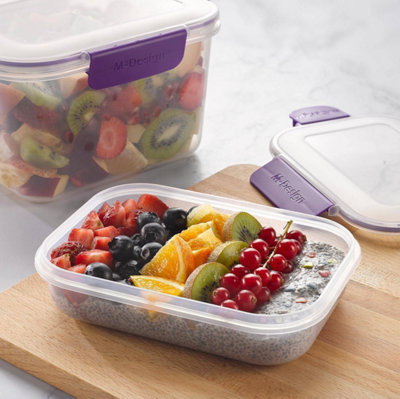 URBN-CHEF Height 5cm 600ml Purple Food Plastic Storage Container ...