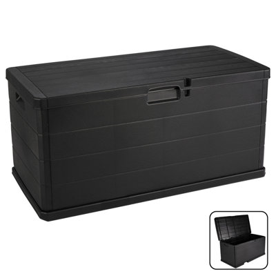 URBN GARDEN 350L Outdoor Patio Anthracite Plastic Garden Storage Box ...