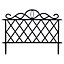 URBN GARDEN Height 34cm 5pc Pack of 2 Black Decorative Garden Border Lattice Trellis Fence Outdoor Panels