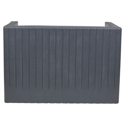 URBN GARDEN Height 42cm Light Grey Outdoor Plastic Lightweight Coffee Table Patio Balcony Garden Furniture