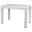 URBN GARDEN Height 42cm White Outdoor Plastic Lightweight Coffee Table Patio Balcony Garden Furniture