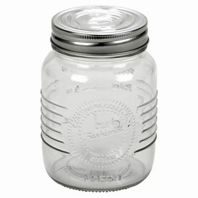 URBNCHEF 0.5 Litre Airtight Preserve Jar Glass Food Kitchen Storage Containers Set of 2