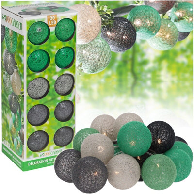 URBNGARDEN 20 LED Garden Decoration with Ball Lights & Timer Indoor