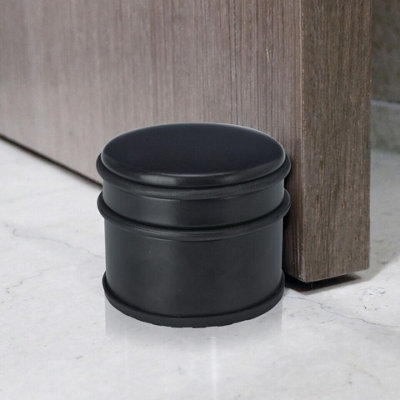 URBNLIVING 1.1KG Metal Rubber Black Weighted Door Stop Heavy Duty Stopper Jammer Protector - 5