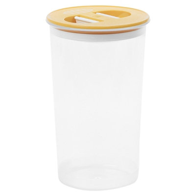URBNLIVING 1.1L Yellow Plastic Airtight Containers Food Storage Reusable Stackable