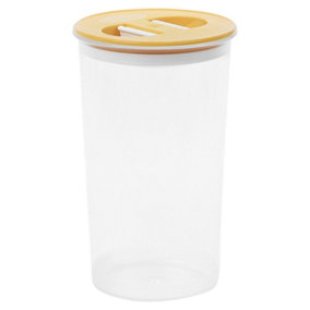 URBNLIVING 1.1L Yellow Plastic Airtight Containers Food Storage Reusable Stackable