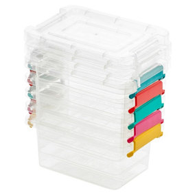 URBNLIVING 1 Liter Kitchen Plastic Food Storage Box Container Set 5 Pcs