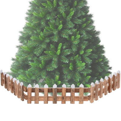 URBNLIVING 1 Wooden Snow Fence For Garden Tree Christmas Xmas Skirt Stand Cover Decor