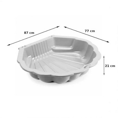 URBNLIVING 1 x 87cm Pink Shell Clam Shaped Plastic Sandpit Outdoor ...