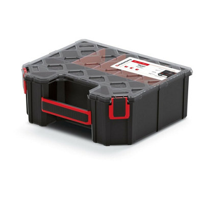 URBNLIVING 10.5cm Height DIY Compartment Parts Storage Organiser Cabinet Screws Carry Case Tool Box Small Tall